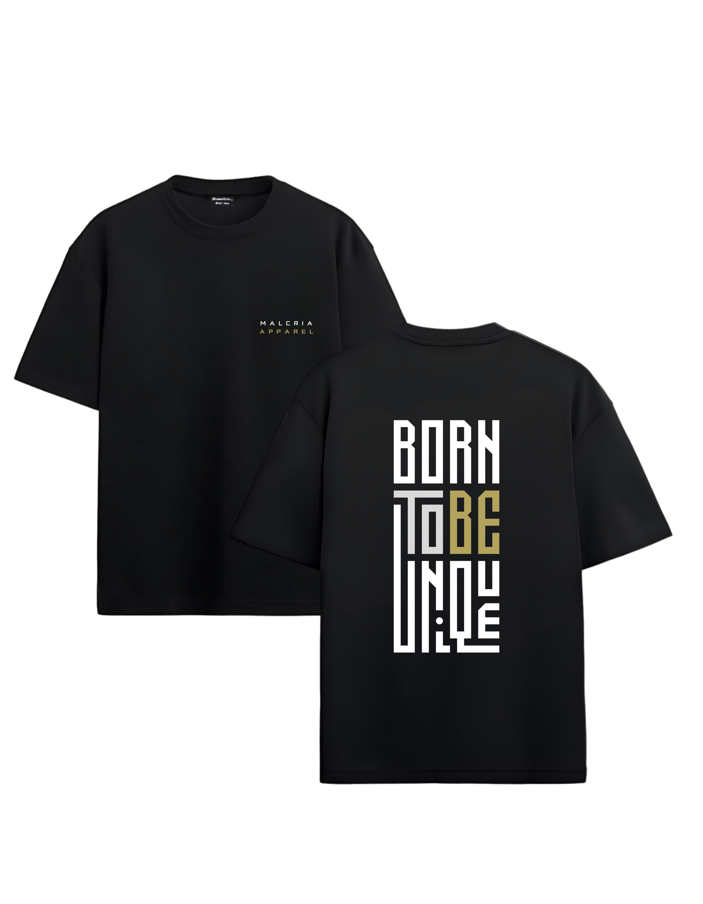 Camiseta Negra Oversized "Born To Be Unique"