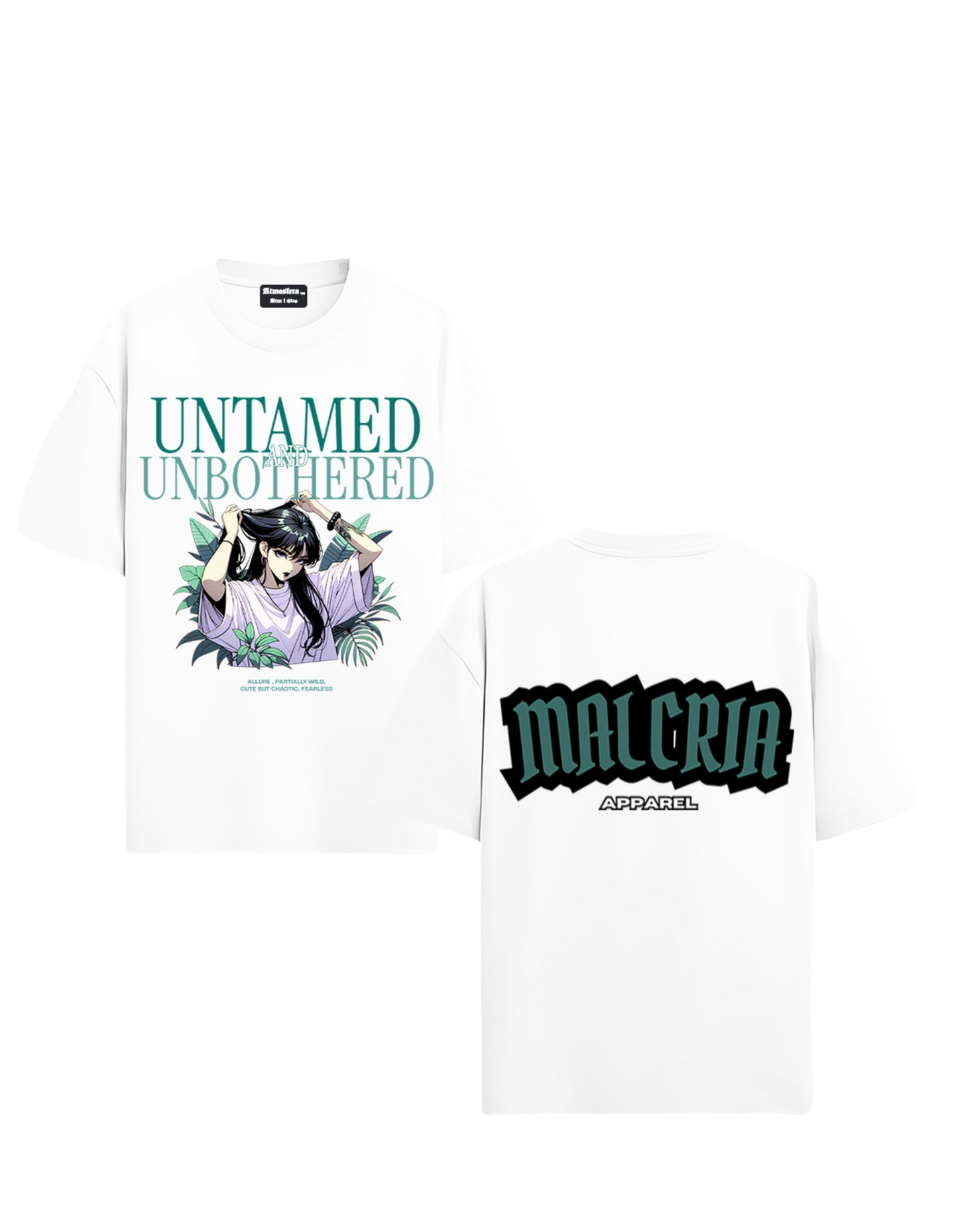 Untamed And Unbothered White Oversized T-Shirt