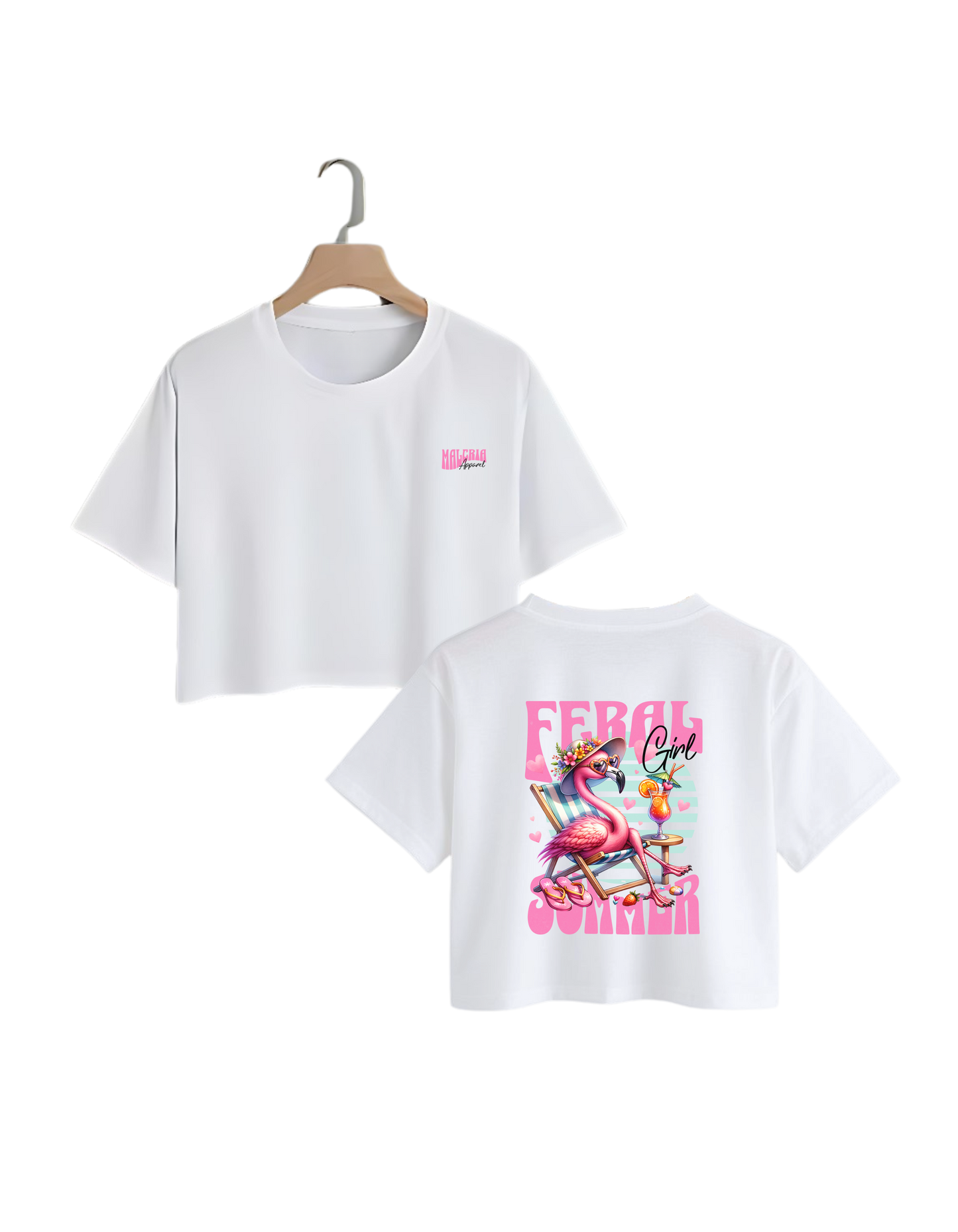 Feral Girl Summer White Crop Top