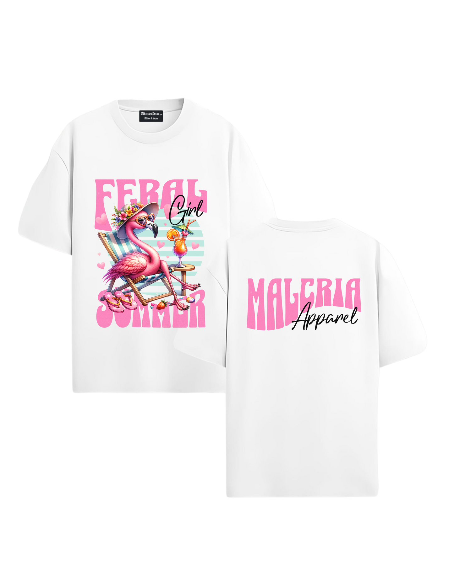 Feral Girl Summer White Oversized T-Shirt
