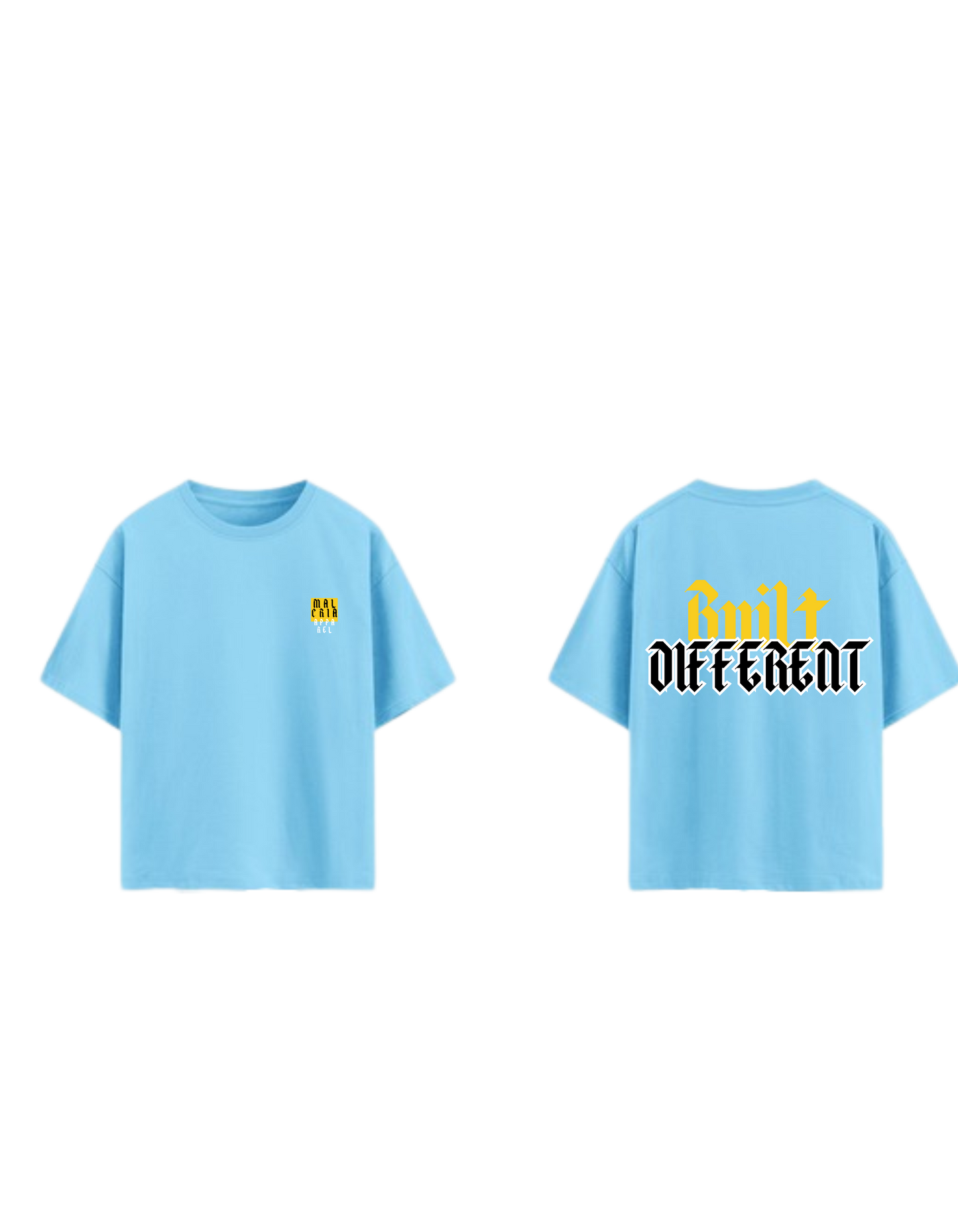 Built Diffeferent Sky Blue Oversized T-Shirt