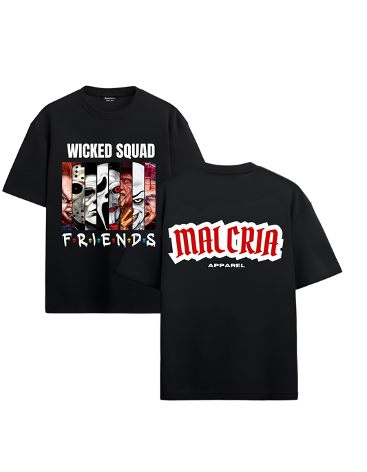 F.R.I.E.N.D.S WICKED SQUAD Black Oversized T-Shirt