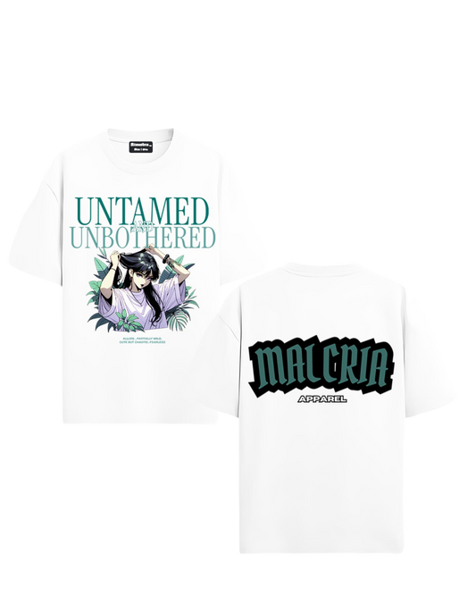 Untamed And Unbothered White Oversized T-Shirt