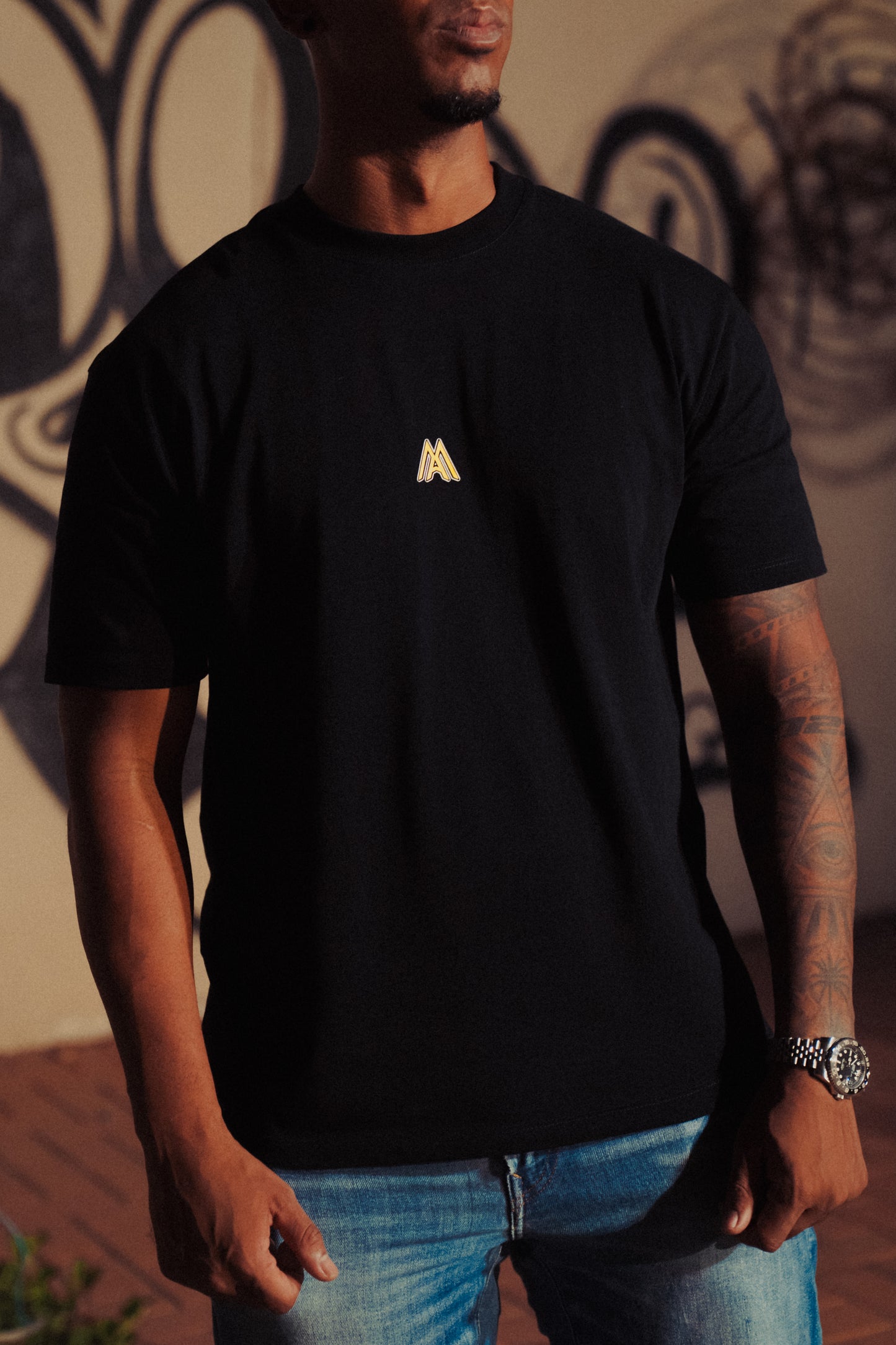 Malcria Vol.2 Yellow/White Black Oversized T-Shirt