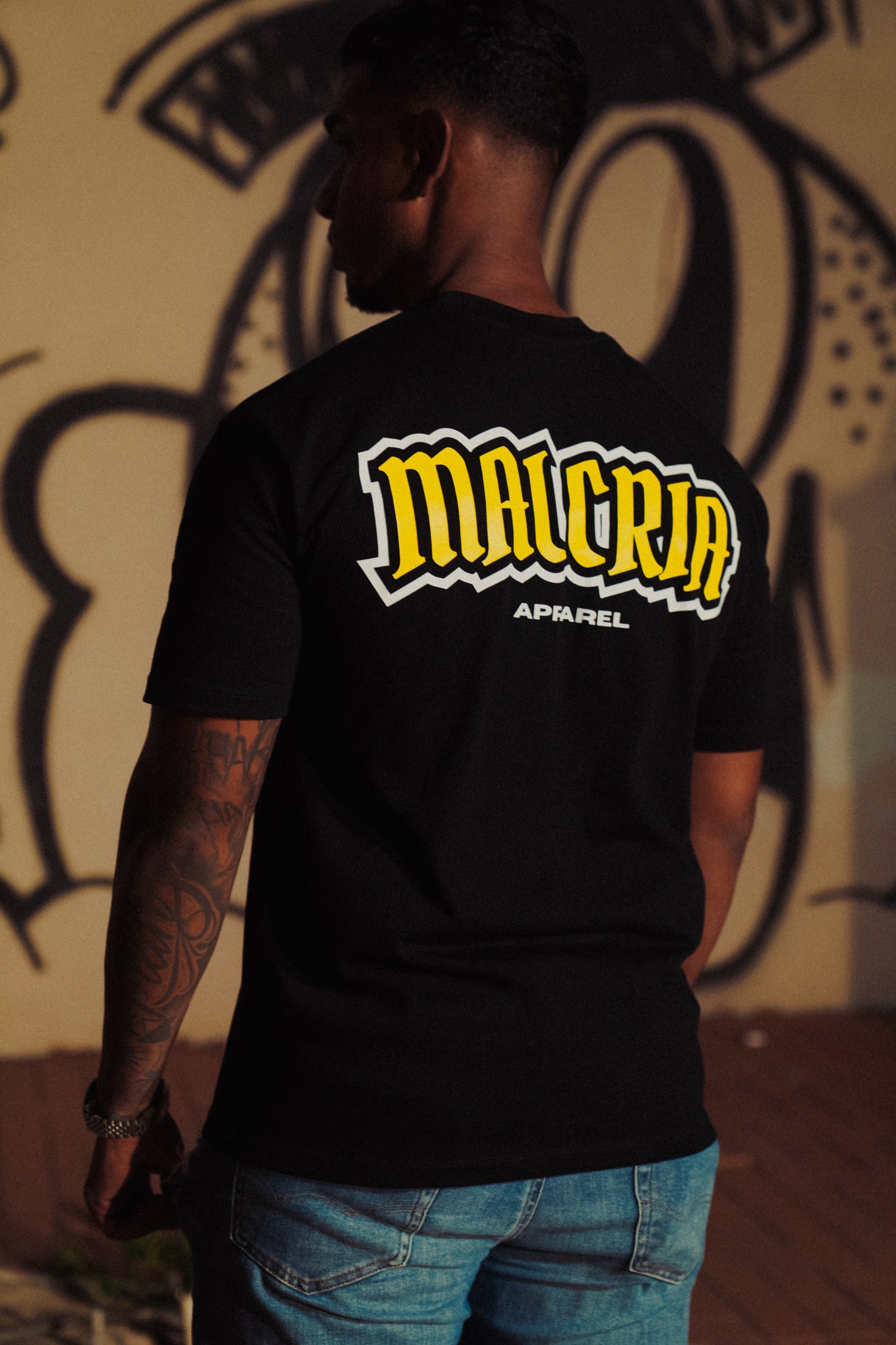 Malcria Vol.2 Yellow/White Black Oversized T-Shirt