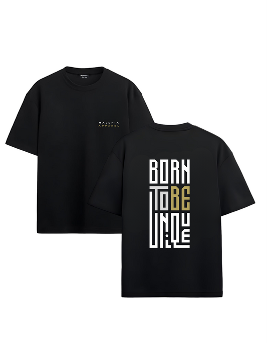 Born To Be Unique Black Oversized T-Shirt