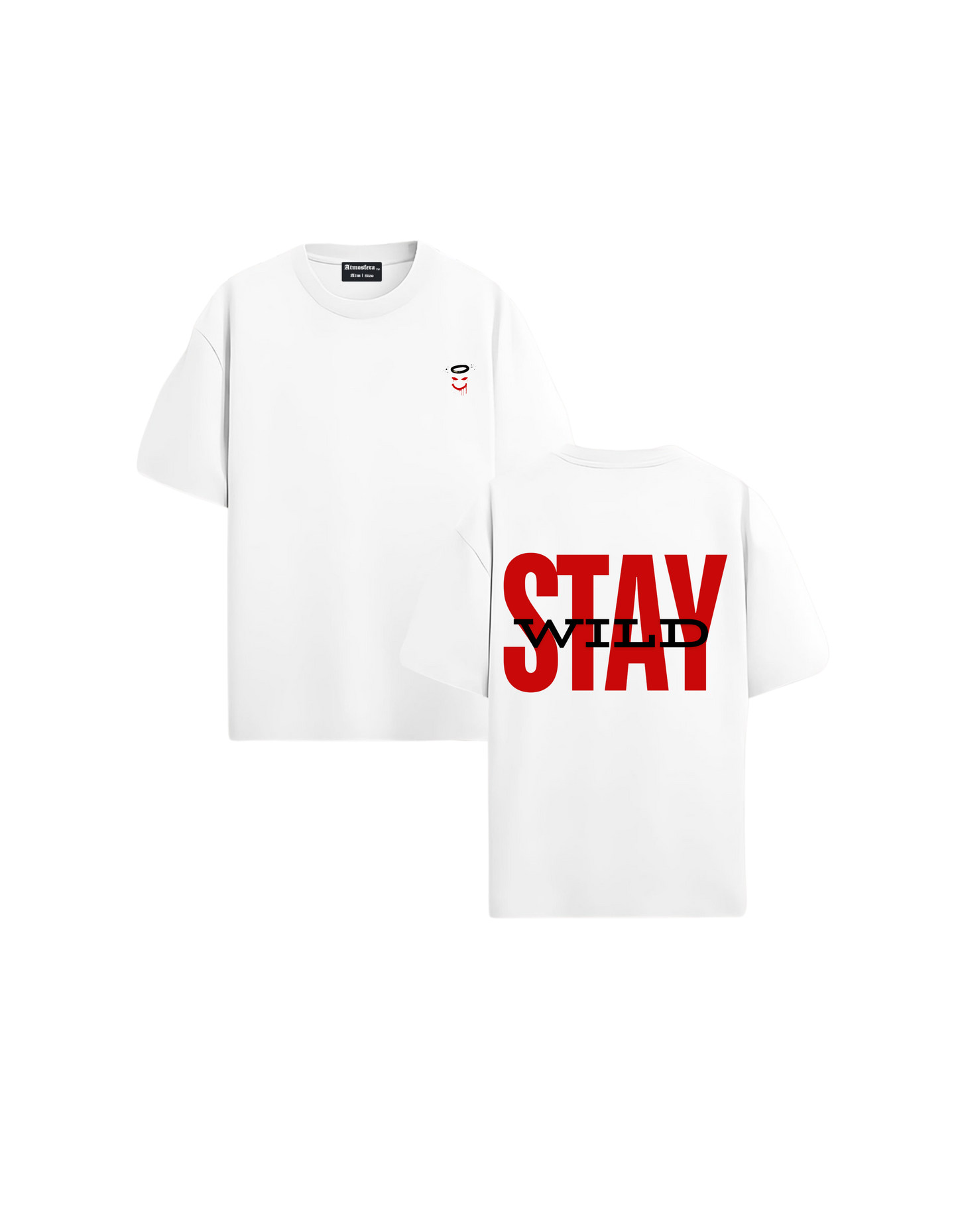 Camiseta Blanca Oversized "Stay Wild"