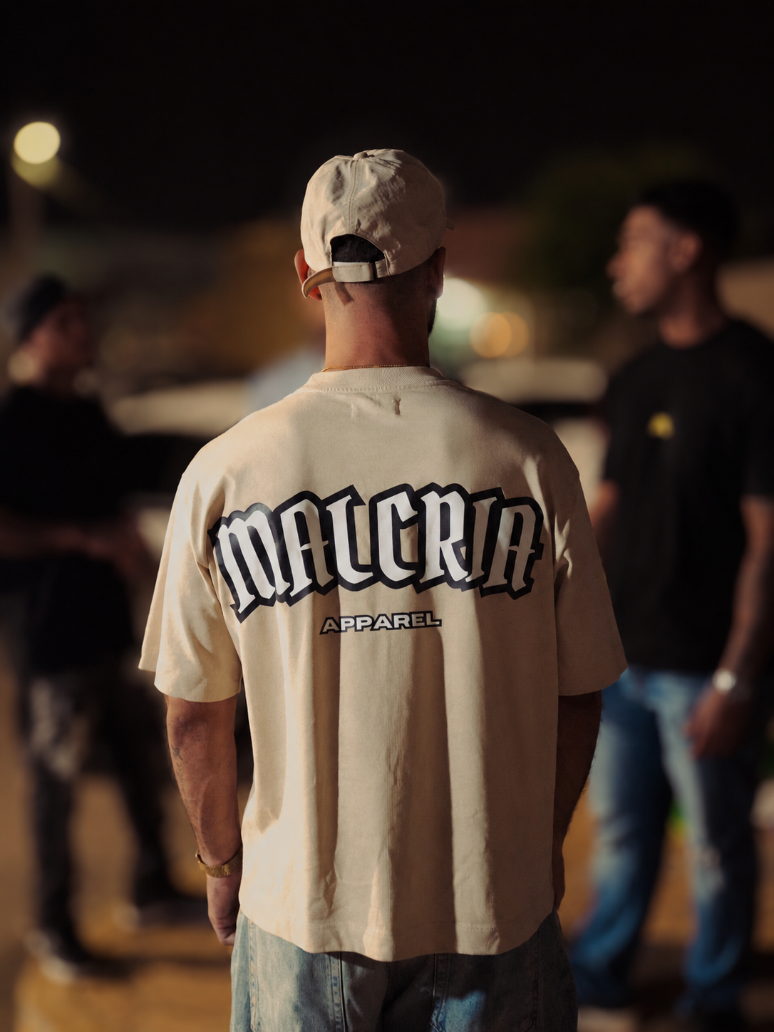 Malcria Vol.2 White/Black Beige Oversized T-Shirt
