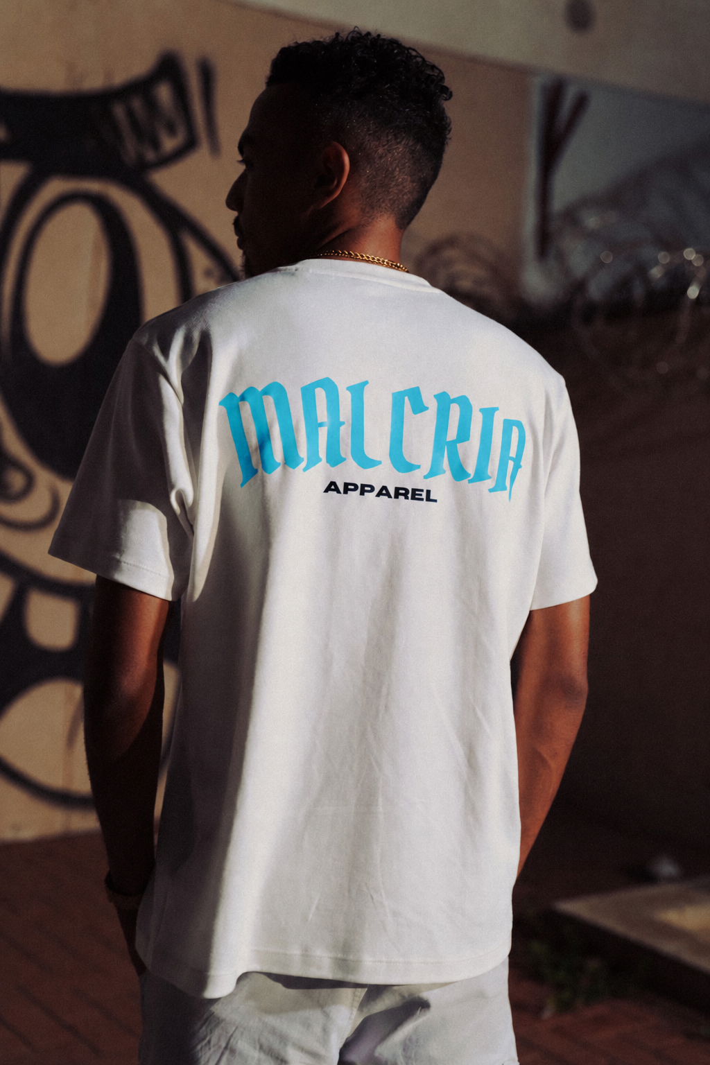Malcria Vol.2 Aqua White Oversized T-Shirt