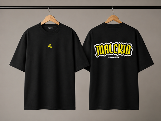 Malcria Vol.2 Yellow/White Black Oversized T-Shirt